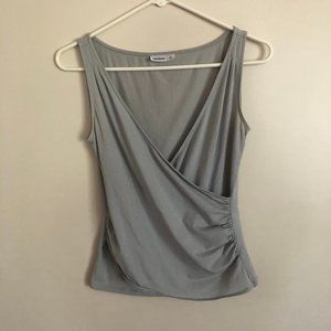 Express Blue Wrap Top